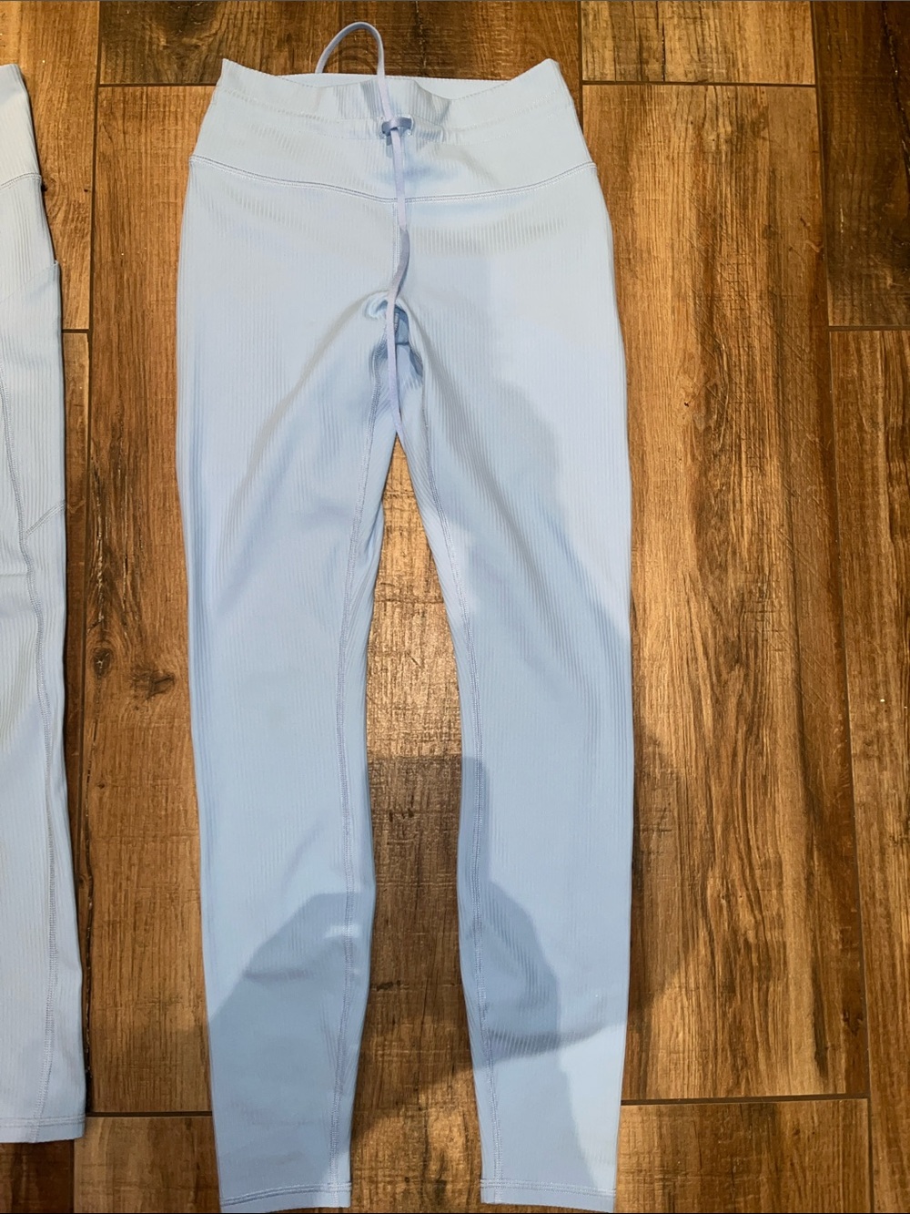 Fabletics Light Blue Ribbed Leggings-Select 1 - Picture 3 of 8